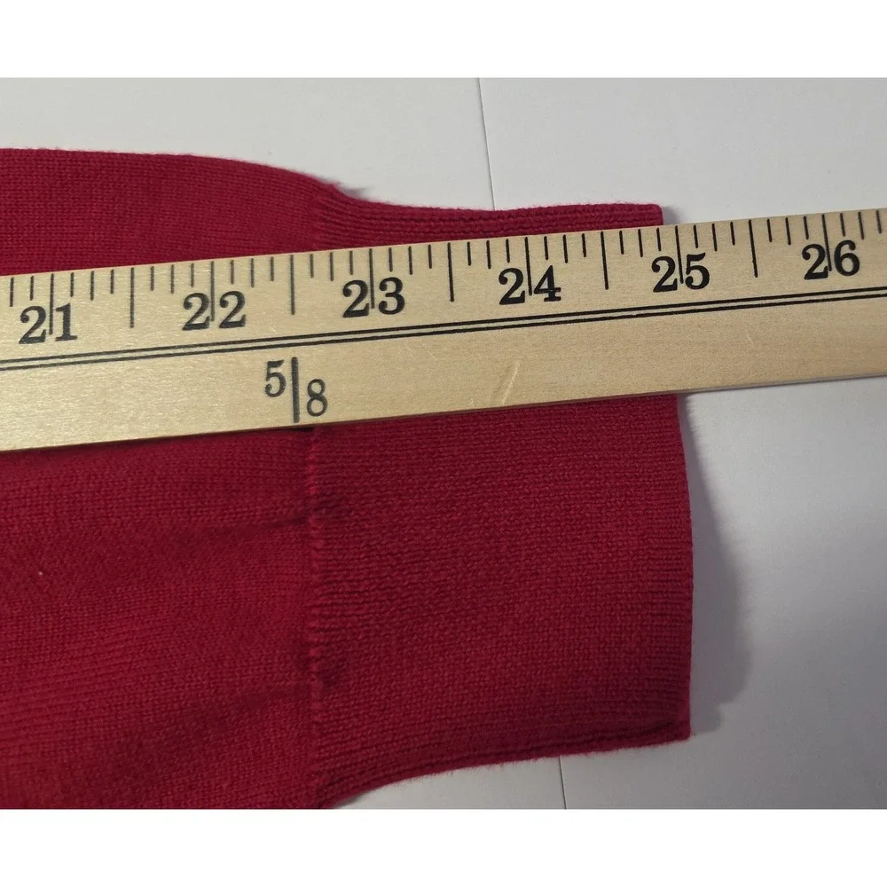 Brooks Brothers Mens‎ Size XL 100% Supima Cotton Red Long Sleeve V Neck Pullover